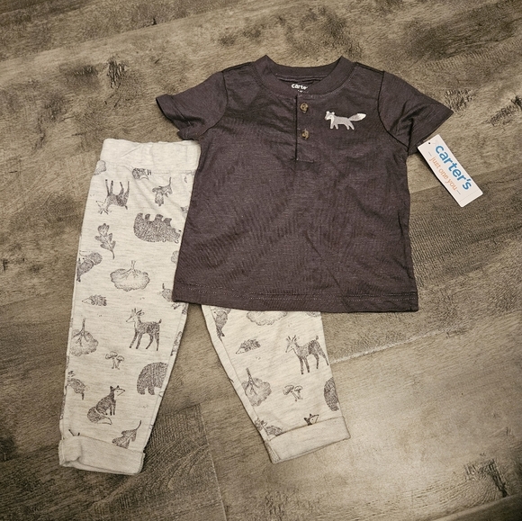 Carter's Other - NWT Carter's Just One You Baby Boys' Critter Top & Bottom Set